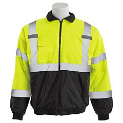 Erb 63950 Aware Wear W105 Type R, Class 3, Bomber Jacket With Black Bottom, Polyfill, Yellow, 4X-Large