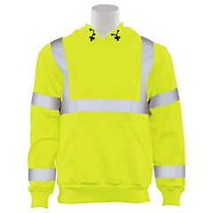 Erb 61543 Aware Wear W376 Type R, Class 3, Pullover Hoodie Sweatshirt, Yellow, 2X-Large
