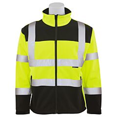 Erb 62203 Aware Wear W650 Type R, Class 3, Men'S Softshell Jacket With Black Bottom, Yellow, Medium