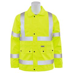 Erb 61486 Aware Wear S371 Type R, Class 3, Rain Coat With 3M Reflective Material, Yellow, 5X-Large