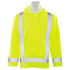 Erb 61495 Aware Wear S373 Type R, Class 3, Oversized Rain Jacket With Attached Hood, Yellow, Medium/Lg