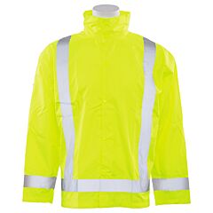 Erb 63010 Aware Wear S373D Type R, Class 3, Oversized Rain Jacket With Detachable Hood, Yellow, 5X-Large/6X