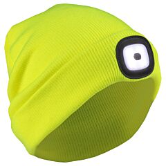 Erb 63197 Aware Wear S109Led Knit Hard Hat With Led Light, Lime, Universal Size