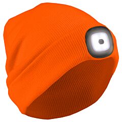 Erb 63145 Aware Wear S109Led Knit Hard Hat With Led Light, Orange, Universal Size