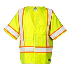 Kishigo Fm312 Fr Pro Series Vest, Class 3, Flame Resistant, Lime