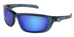 Mcr Safety Ud128Bzdc Swagger Ud1 Safety Glasses Dark Blue Frame, Blue Polariz Max36 Lens