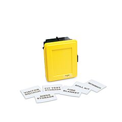 Allegro 4400-Y Generic Yellow Wall Case W/ Label Kit And 1 Shelf, Small