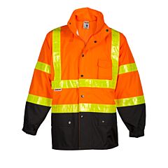Kishigo Rwj101 Storm Stopper Pro Rainwear Jacket, Class 3, Orange