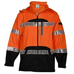 Kishigo Rwj107 Premium Black Series Class 3 Rain Jacket, Orange