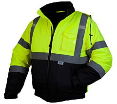 Pyramex Rj32 Series, Class 3 Economy Bomber Jacket With Quilted Lining, Lime