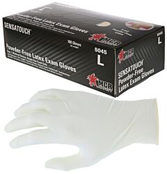 Mcr Safety 5045L "Sensatouch", Latex Disposable, 5 Mil, Medical Grade, Textured, Powder Free, Size