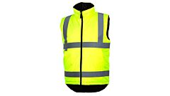 Pyramex Rwvz45 Reversible Insulated Vest, Ansi Class 2, Lime