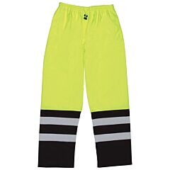 Erb Aware Wear S849 Class E Rain Pants With Drawstring Waist And Black Bottom, Yellow