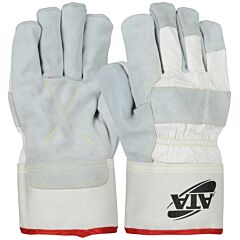 Worldwide Protective Products Mjvata-L Ata 7G, Leather And Canvas, Ansi A5/Cotton A5 Cut Liner, Slip-On Cuff, White, Size Large
