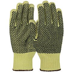 Worldwide Protective Products Mata25Pl-Pd2-M Gloves, Ata Hideaway/Cotton Plating, 2-Side Dot 7G, Yellow, Size Medium