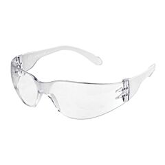 Sellstrom S70701 Safety Glasses, Anti-Scratch Hard Coating, Clear Lens, Rubberized Straight Temple Tips, Clear Frame, 12 Pairs/Pack