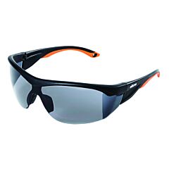 Sellstrom S71401 Safety Glasses, Smoke Anti-Scratch Polycarbonate Lenses, Co-Molded Temples, Soft Nose Piece, Black/Orange, 12 Pairs/Pack