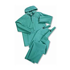 West Chester 4045/Xxxl 40Mm 2 Piece Rainsuit, Pvc/Poly/Pvc, Fr, Green, Size 3X-Large