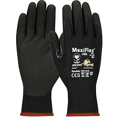 Pip 34-1743 Maxiflex Cut Gloves, Black Kevlar Blended Shell, Microfoam Nitrile Grip, Class A4