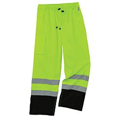 Ergodyne Glowear 8915Bk Class E Hi-Vis Rain Pants Black Bottom