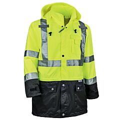 Ergodyne Glowear 8365Bk Class 3 Hi-Vis Rain Jacket Black Bottom