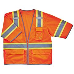 Ergodyne Glowear 8346Z Class 3 Two-Tone Hi-Vis Surveyor Vest - Zipper