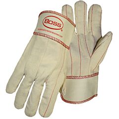 Boss 30Six Double Palm Work Gloves, 100% Cotton, Clute Cut, Rubberized Safety Cuff, Size X-Large