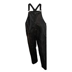 Radians 25251-13-2-Blk-5X Bib Trouser With Adjustable Suspenders, Snap Fly Front Closure, Polyurethane On Nylon Fabric Black, Size 5X-Large