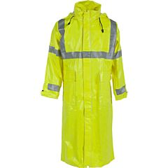 Radians 26267-30-1-Hli-S Type R Class 3, Coat With Tuck-Away Hood, Storm Flap Front With Non-Conductive Snaps, Vented Nomex® Mesh Back Hi-Vis Lime, Size Small