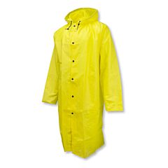 Radians 27001-30-1-Yel-S Coat With Attached Hood, Snap Front Closure With Storm Flap, Raglan Sleeve Design Safety Yellow, Size Small