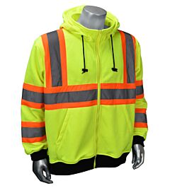 Radians Sj01X-2Pgs-L Shirt 2 Tone Contrast Trim, 5 Pockets, 100% Polyester, Csa Z96-15 Class 2 Level 2, Worksafe Bc Ppe-2 Type 1, Type R Class 2 Hi-Vis Green, Size Large