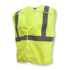 Radians Sv4Gss Safety Vest 5 Pt. Breakaway, 2" Tape, 1 Horizontal Tape, Hook & Loop Closure, 1 Exterior & 2 Interior Pockets, Type R Class 2 Hi-Vis Green, Size Small