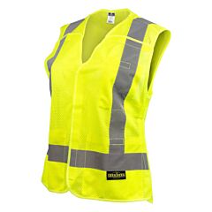 Radians Sv4Wgmxl Safety Vest Mesh Polyester, 2" Silver Reflective Tape, 5 Point Breakaway, 3 Pockets, Hi-Vis Green, Size X-Large