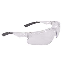 Radians Txm1-10Id Safety Glasses Cyclonic Venting, Self-Adjusting Nose Pads, Floating Nose Loop, Crystal Clear Frame, Clear Lens