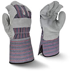 Radians Rwg3200Gl Leather Gloves Regular Shoulder Gray Split Cowhide, Rubberized Gauntlet, Size Large