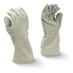 Radians Rwg5100Xl Leather Welding Gloves Gray Split Economy Shoulder Cow Leather, Fleece Cotton Drill Lining, Size X-Large