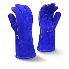Radians Rwg5210Xl Leather Welding Gloves Blue Regular Shoulder Split Leather, Full Sock Jersey Lined, Size X-Large