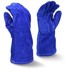 Radians Rwg5410Xl Leather Welding Gloves Premium Side Split Blue Cowhide Leather, Full Sock Lining With Foam, Size X-Large
