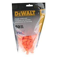 Dewalt Dpg63Bg50 Uncorded Earplugs, Resealable Bag Of 50 Pair
