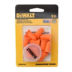 Dewalt Dpg63Tc5 Nrr 33, Made In Usa Uncorded, Blister Pack Of 5 Pair With Carry Case
