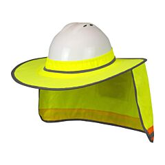 Radians Rhhs-01G Shields Face And Neck, Stores In Self-Contained Attached Pouch, High Visibility, Fits Most Full And Half Brim Hard Hats Hard Hat Shade, Green