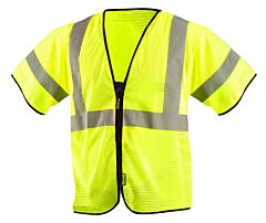 Occunomix Eco-Gcz3 Value Half Sleeve Vest W/Zipper, Orange, Type R, Class 3