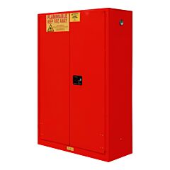 Durham 1045M-17 Fm Approved, Flammable Storage Cabinet, 45 Gallon, 2 Doors, Manual Close, 2 Shelves, Red