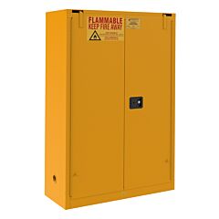 Durham 1060Spi-50 Fm Approved, Flammable Storage Cabinet, 60 Gallon Paint And Ink Storage, 2 Doors, Self Close, 5 Shelves, Safety Yellow