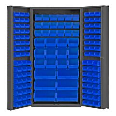Durham Dc-Bdlp-132-5295 Bin Cabinet, 132 Blue Bins, Deep Door