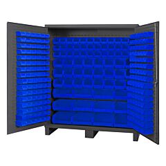 Durham Ssc-722484-Bdlp-264-5295 Bin Cabinet, 24" X 72", 264 Blue Bins