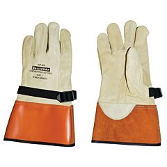 Honeywell-Salisbury Ilp3S/10 Leather Protector Gloves, 12" Length, Gauntlet Cuff, Size 10