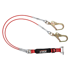 Falltech 8354Leyc2D 6' Leading Edge Cable Eal Y-Leg + Srl D-Ring, Dorsal Connector And Small Swivel Rebar Hooks