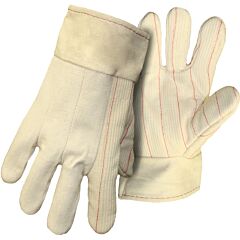 Boss 1Bc42128J Extra Heavy-Weight Cotton Hotmill Gloves With Felt Lining, Band Top, Natural, Size X-Large