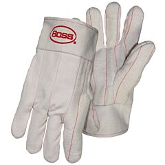 Boss 1Bc42735 2-Ply Hot Mill Nap-Out Double Stitched Cuff Knuckle Strap, Natural, Size Large